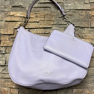 Kate Spade Bag & Wallet Lavender Gold Tone Hardware Classic Designer Clean!